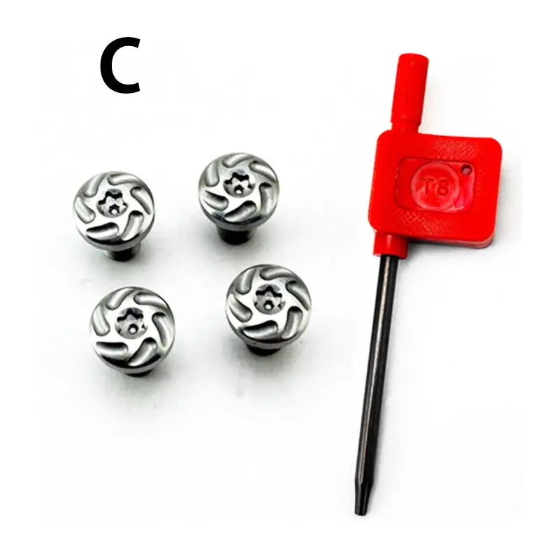 Customized 4Pieces 1911 Grips Screws Stainless Steel CNC T8 Plum Screw 1911 Roasting blue Grip Nail tactical screws
