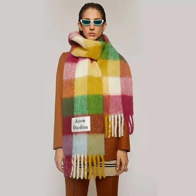 New 2021 AC studios men and women winter scarf Shawl Shawl warm shawl women cashmere blanket cashmere scarf neck scarf 26