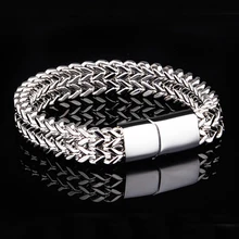 Цепочка на руку из нержавеющей стали серебряный браслет мужские золотые подарки для мужчин аксессуары Шарм Браслеты Для щиколоток, для панков класса люкс