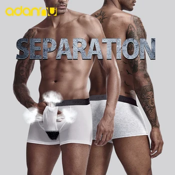 

2020 New Arrivals Men Underwear Separate Boxer Cotton Breathable Male Panties U Convex Men Scrotum Care Capsule Function Youth