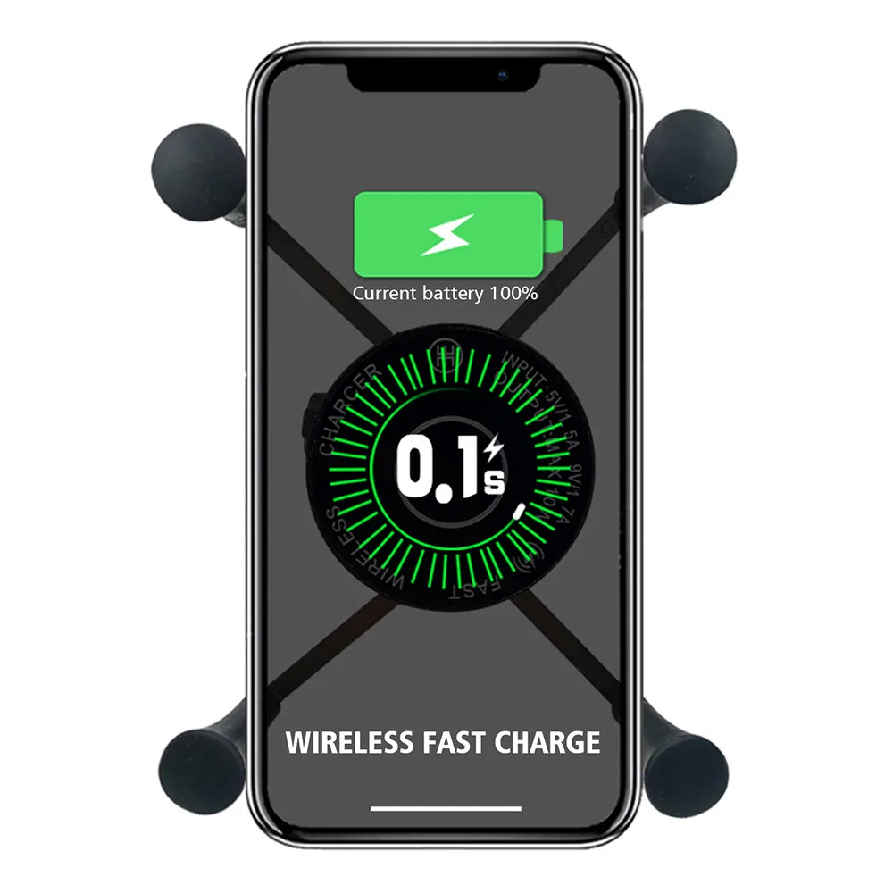 ACCNIC 2 в 1 Беспроводное зарядное устройство Держатель для мобильного телефона мотоцикла велосипеда с USB зарядным устройством QC3.0 Быстрая зарядка для iPhone 11 11pro X XS