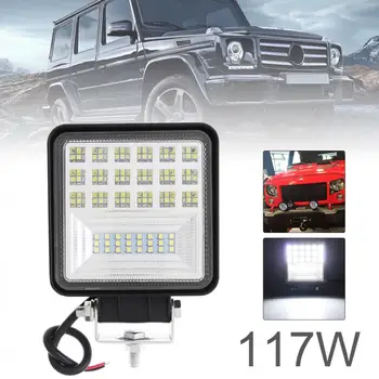 

4 Inch 117W 6000K Ultra Bright Waterproof LED Car Work Light Light Pod Combo Light Off Road Driving Light with DRL Fog Light