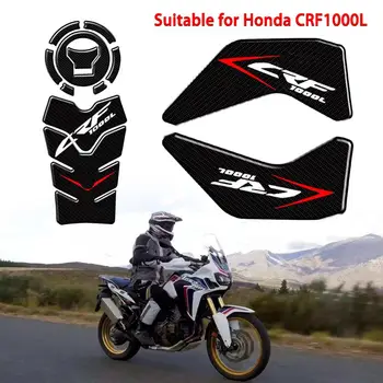 

Motorcycle Carbon Fiber Gas Oil Tank Pad Protector, Fish Bone Sticker, Knee Grip Traction Side Pads for Honda CRF1000L 2017-2019