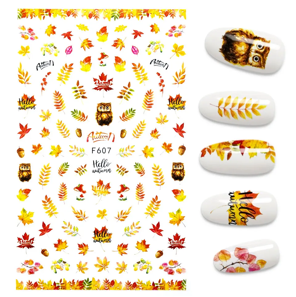 The New 3D Nail Sticker Cool English Letter stickers for nail Foil Love Heart Design Fashion Manicure Stickers