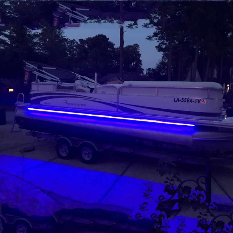 1x 16FT морской лодка синий IP67 Водонепроницаемый светодиодный фонарь для каяк лодка Светодиодная лампа для рыбалки комплект холодный белый теплый белый синий RGB
