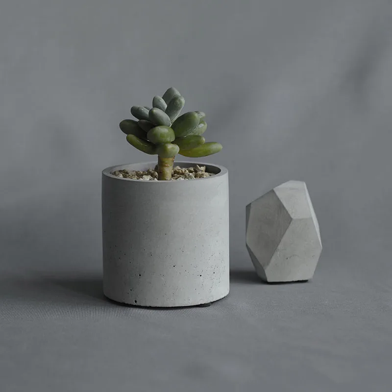 Round Square Pen Holder Plaster Container Silicone Mold