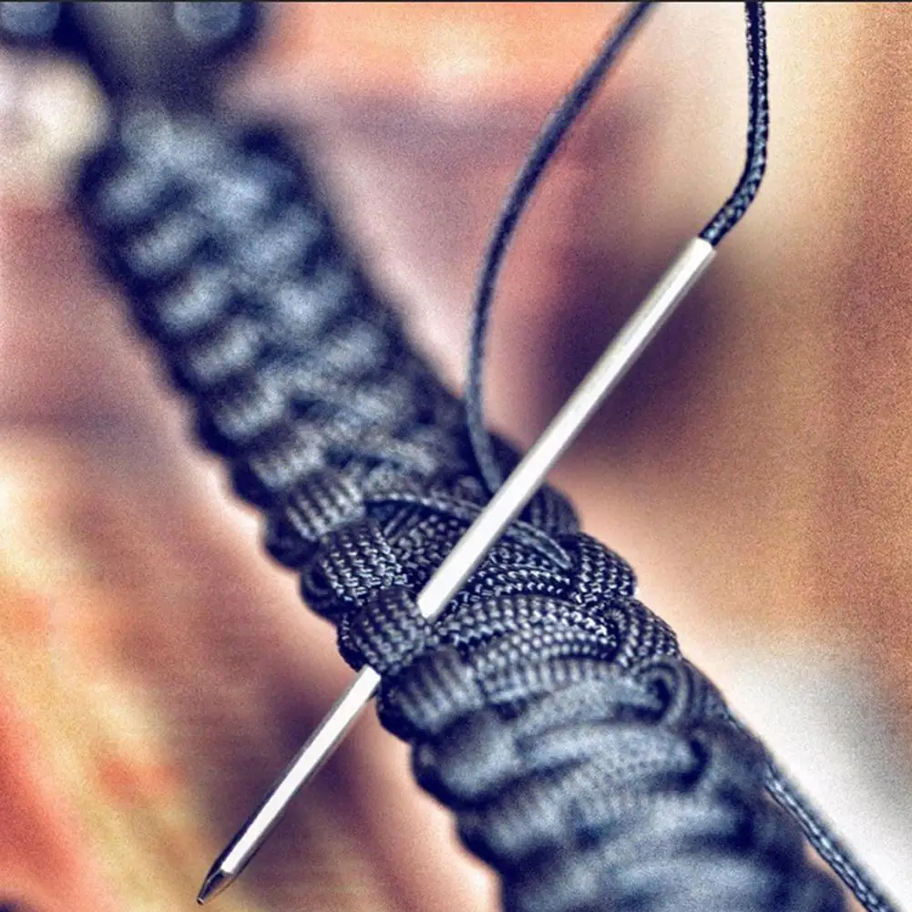 Paracord Набор для вышивания зонтика из нержавеющей стали Веревка Браслет игла спицы