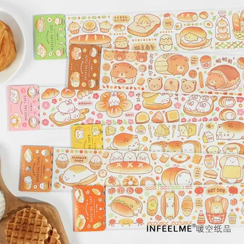 

Kawaii Bread Good Weather Series Washi Masking Tape Stickers Scrapbooking Stationery Decorative Long Strip Of Tape