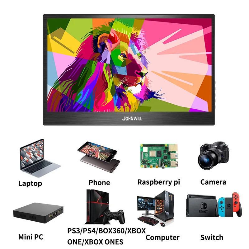 Портативный игровой монитор для ПК 15 6 usb type c hdmi сенсорный ps4 переключатель Xbox