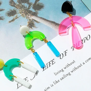 

Crystal Epoxy Resin Mold Geometric Earrings Ear Pendant Casting Silicone Mould