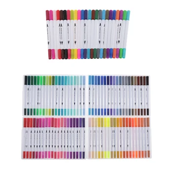 

80 Color Water Based Pens Art Markers Dual Tip Permanent For Journal