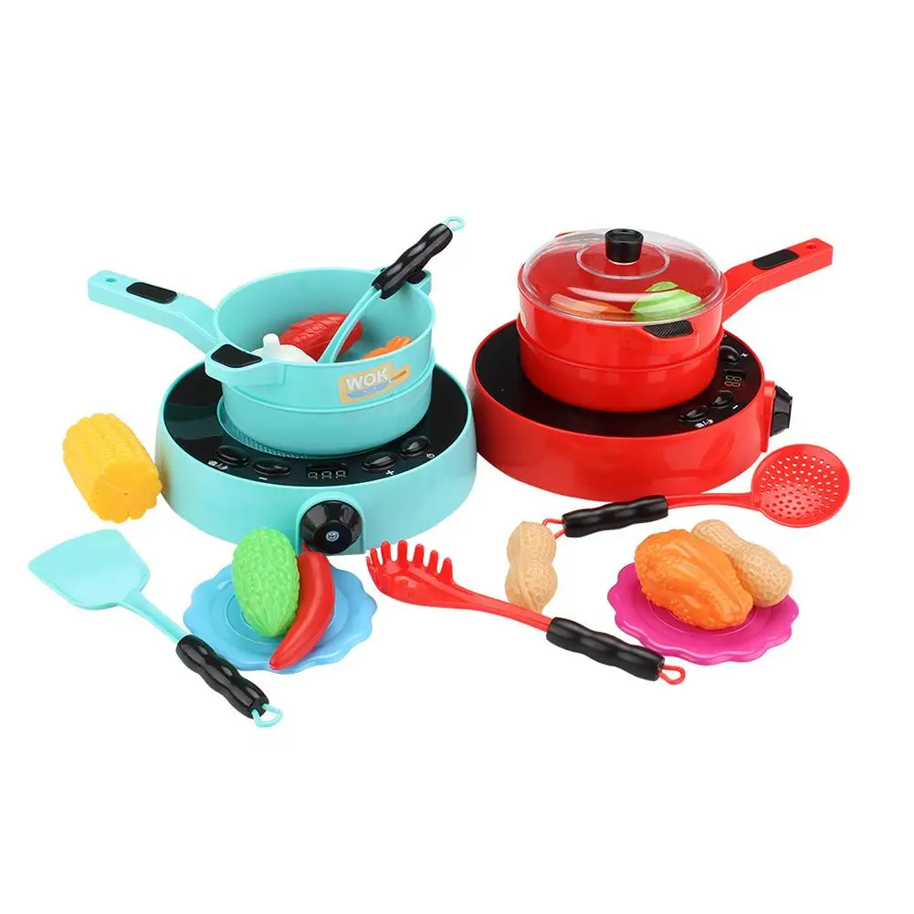 

Simulated Electric Induction Cooker LED Display Voice Report Pretend Play Toy Early Education Intelligence Developmental Toy