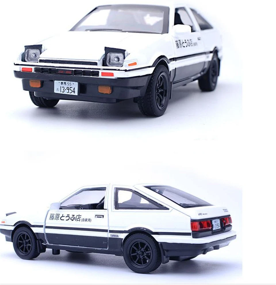 Горячая литая модель автомобиля 1:28 Toyota AE86 Начальная D Детская Металлическая машина игрушки оттягивающиеся колеса детские подарки на день рождения и Рождество