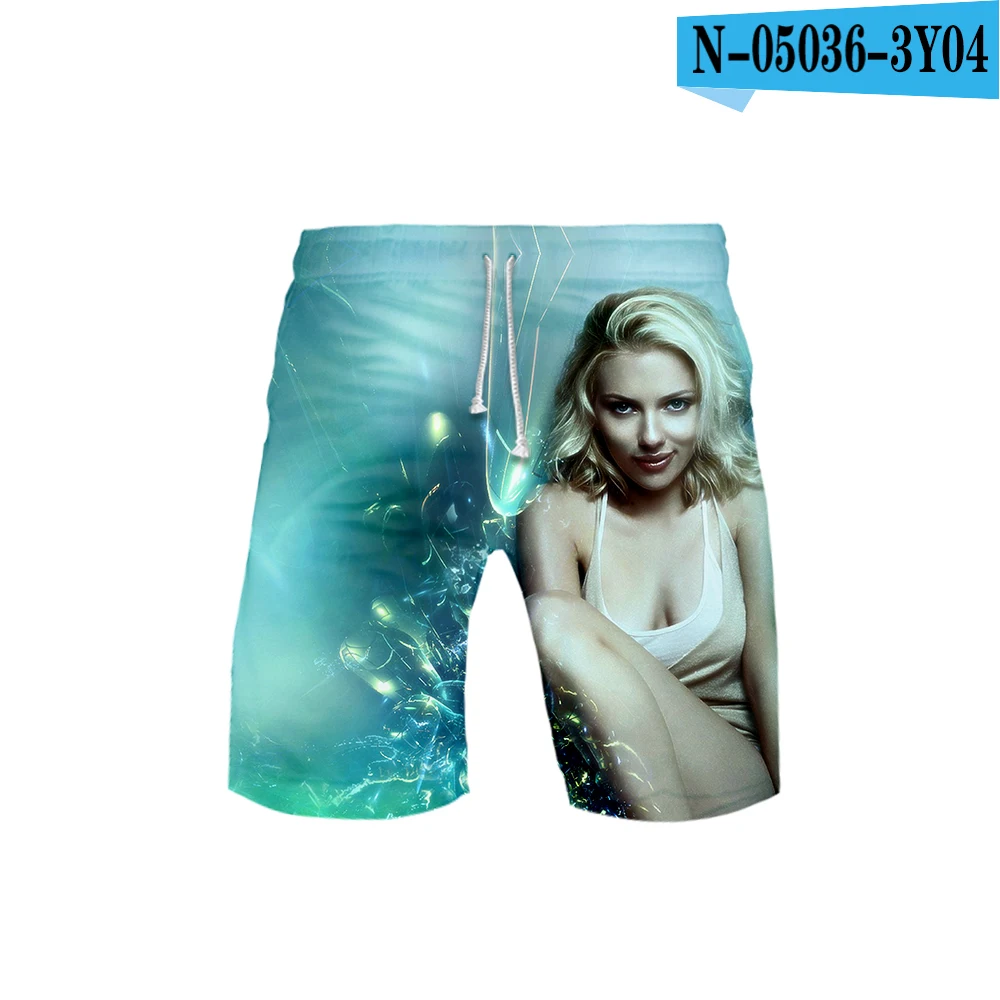 Scarlett Johansson 3D печатные летние шорты для мужчин модная спортивная одежда короткие спортивные штаны повседневные Карманы Drawstring мужская одежда - Цвет: one