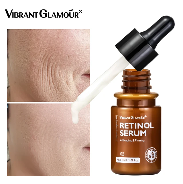 VIBRANT GLAMOUR Retinol Face Serum Moisturizing Whitening Firming Fade Fine Lines Anti wrinkle Anti aging Deep