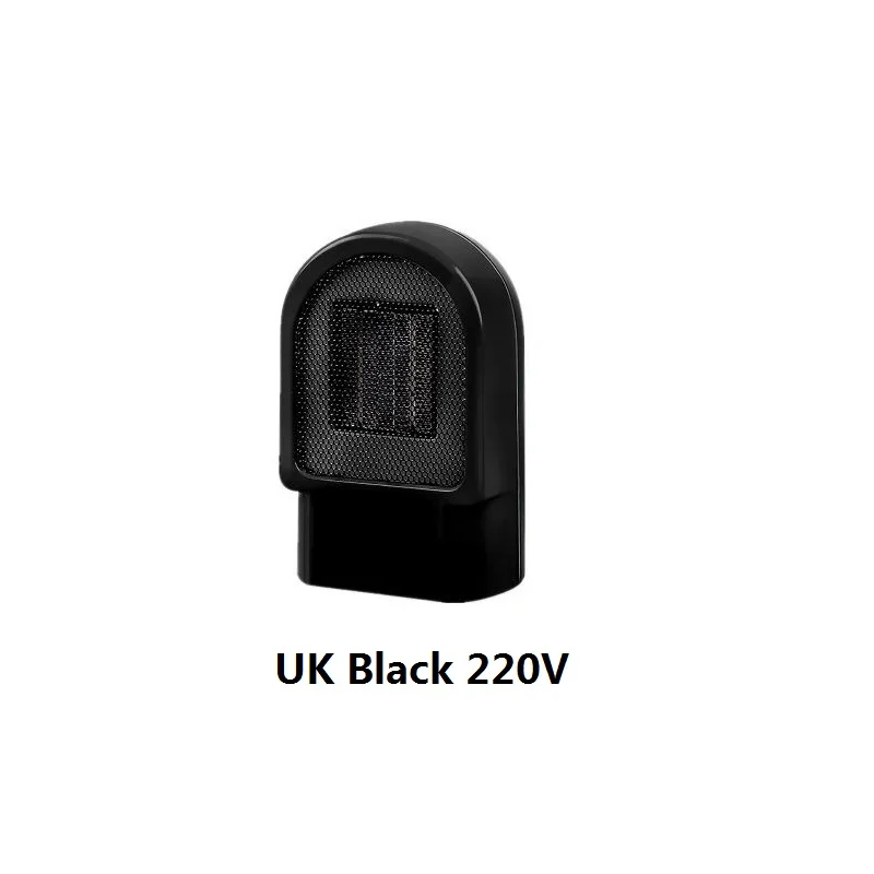 Электрический нагреватель настольный мини-комнатный портативный вентилятор обогреватель Быстрый энергосберегающий зимний PTC нагреватель керамическое нагревательное оборудование - Цвет: UK Black 220V