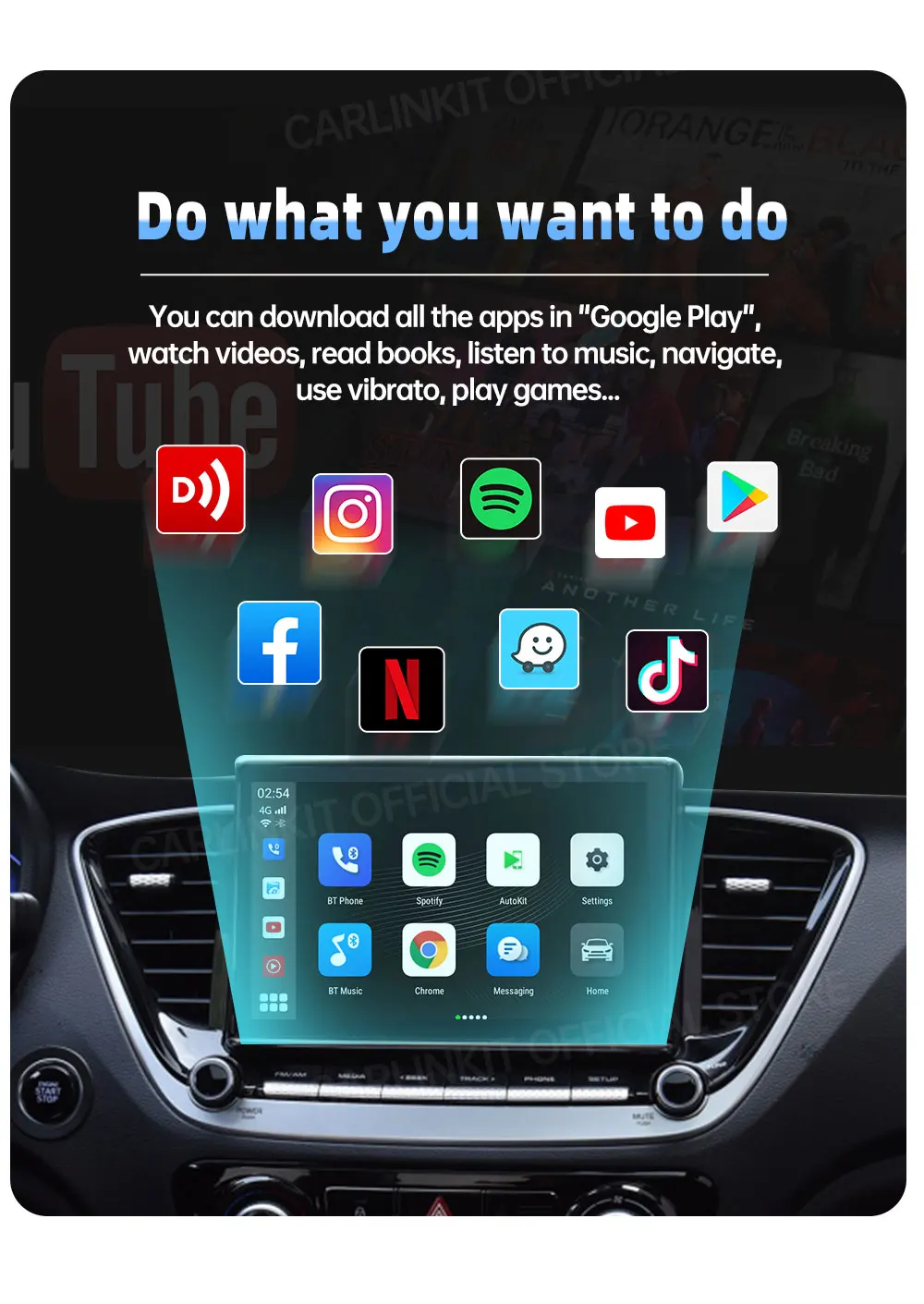 Carlinkit Carplay Ai Box Android Box Car Multimedia Player 4+64g