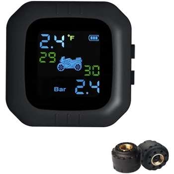 

TPMS Car Real-time Tire Pressure Alarm Monitor System USB Charging Intelligent Display Warning System With 2 External Sensors
