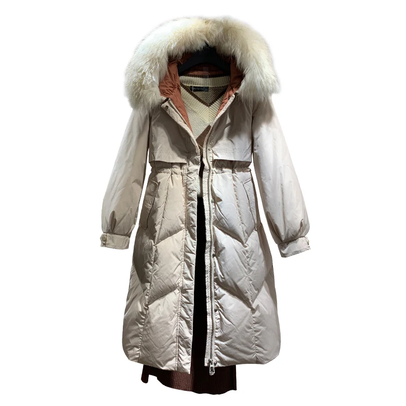 AYUNSUE зимнее пальто женское пуховое пальто Корейская Большая Меховая куртка с воротником на утином пуху Женская куртка-пуховик теплая парка Casaco 9641 YY1506