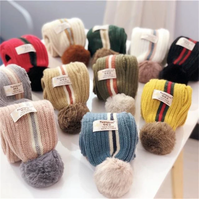 Bufanda niños de 1 a 8 años, bufandas de lana tejidas cruzadas, cálidas y salvajes, Unisex, Otoño e - AliExpress