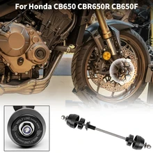 Eixo da roda dianteira da motocicleta garfo quadro slider bater almofada protetor para honda cb650r cbr650r cb650f cbr650f 2014-2021 17 2018 2019