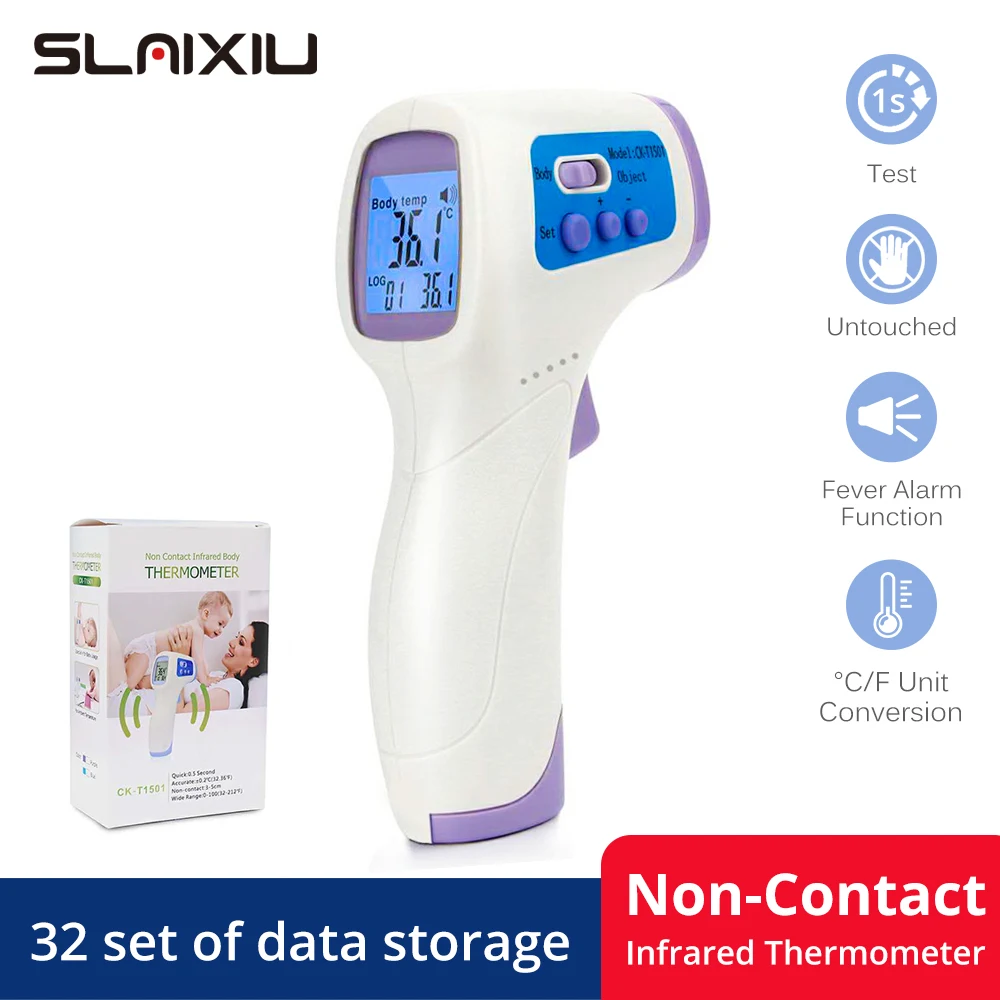 

SLAIXIU Handheld Infrared Thermometer Gun High Precision Portable Non-Contact Baby Adult Forehead Body Digital Thermometer