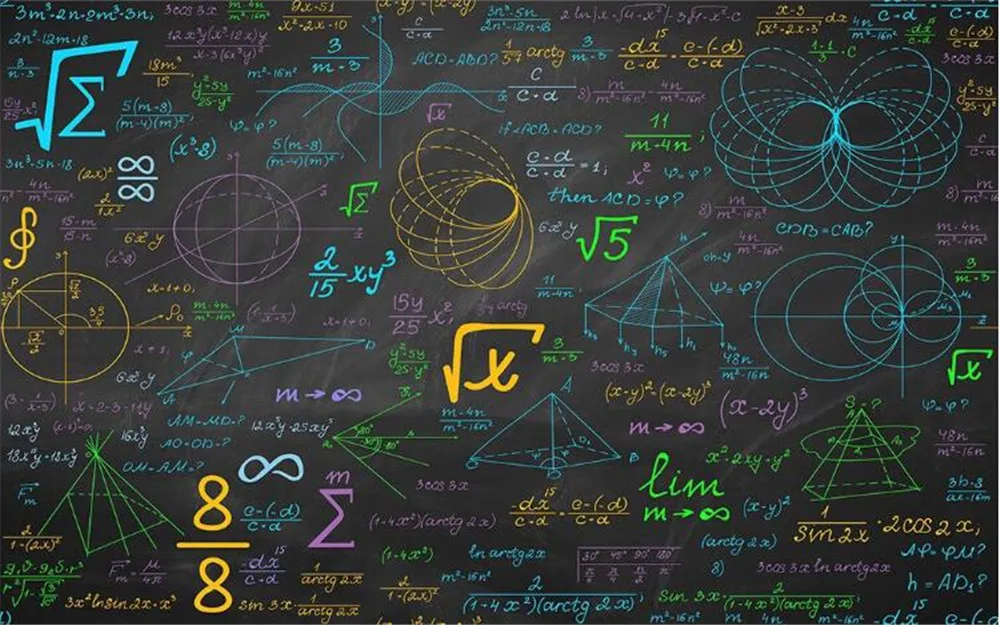 Milofi 数学数式カラフルなチョーク黒板背景の壁の紙壁画 Aliexpress Home Improvement