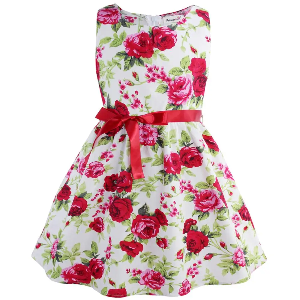 Floral Children Baby Dresses Girl Wedding PartyPrincess Birthday Girls Dress Cotton Summer 2020 Teenage Vestido Infantil | Детская