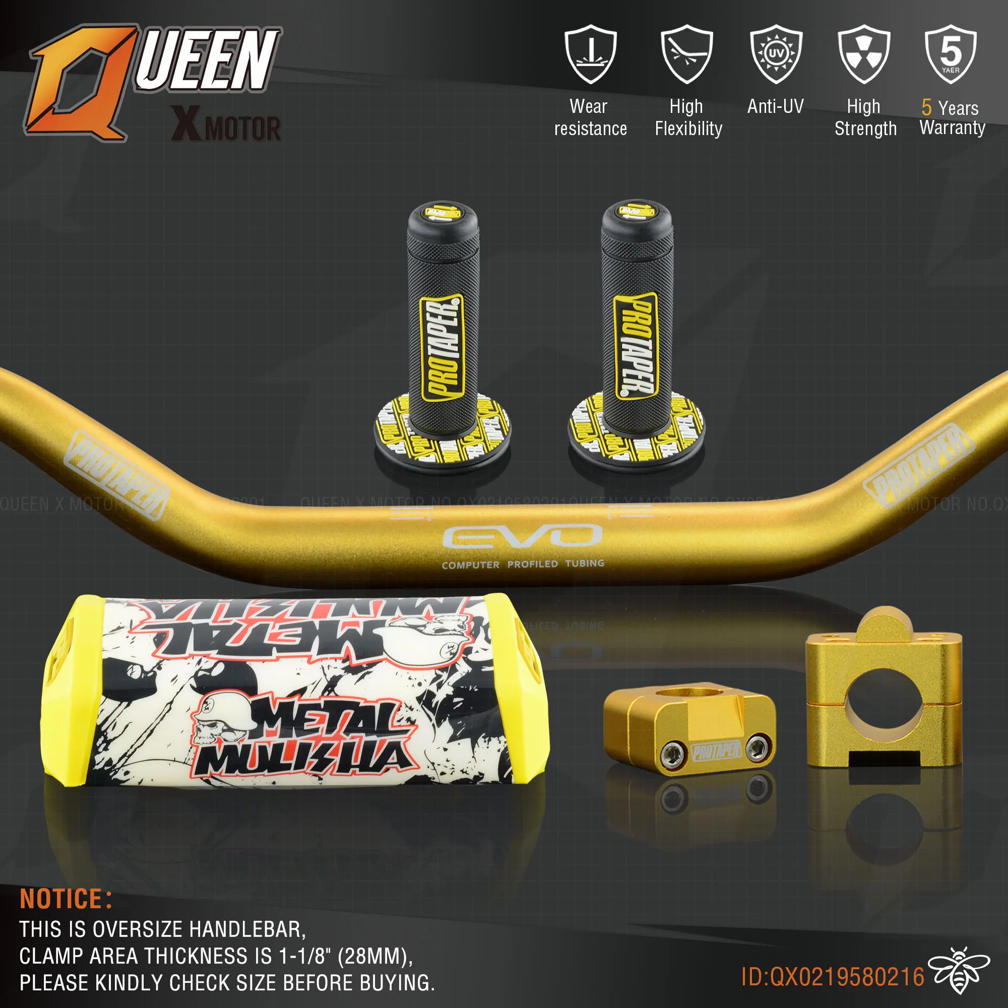 Руль для Pro Taper Pack Bar 1-1/" 6 дней Fatbar Колодки Ручки Pit Pro Racing Dirt Pit Bike мотоцикл с адаптер cnc