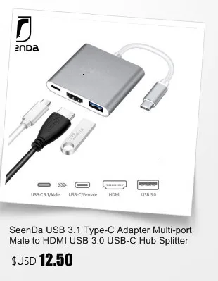 SeenDa адаптер hdmi-vga цифро-аналоговый видео аудио VGA к Hdmi для ПК ноутбук планшет мужчин конвертер с разъемом адаптер