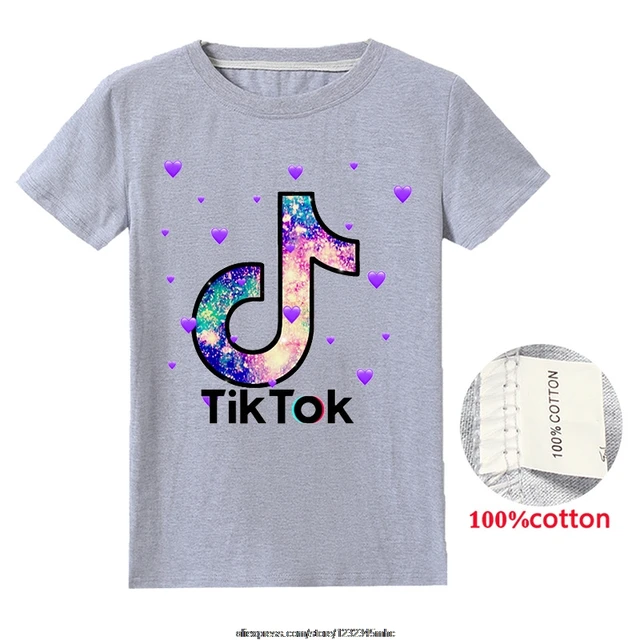 Camiseta de dibujos animados de Tik Tok para niñas, camiseta bonita para  niñas, ropa para niños, Camisetas estampadas de Tik Tok|Camisetas| -  AliExpress