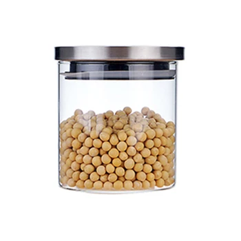 

Food Storage Lead-free Glass Jar Containers and Complements for Kitchen Bottles Sealed Cans with Lid XH8Z