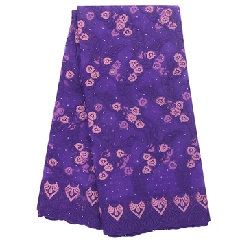 

Best Selling Embroidery Tulle French Laces Fabric Diamond Women Dress 5 Yards Evening Lace Fabric Party African Net Lace Fabric