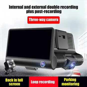 

2019 New D319 Three-Record Hd Night Vision, Driving Recorder ,Concealed Universal, Three-Lens Reversing Driving Recorder