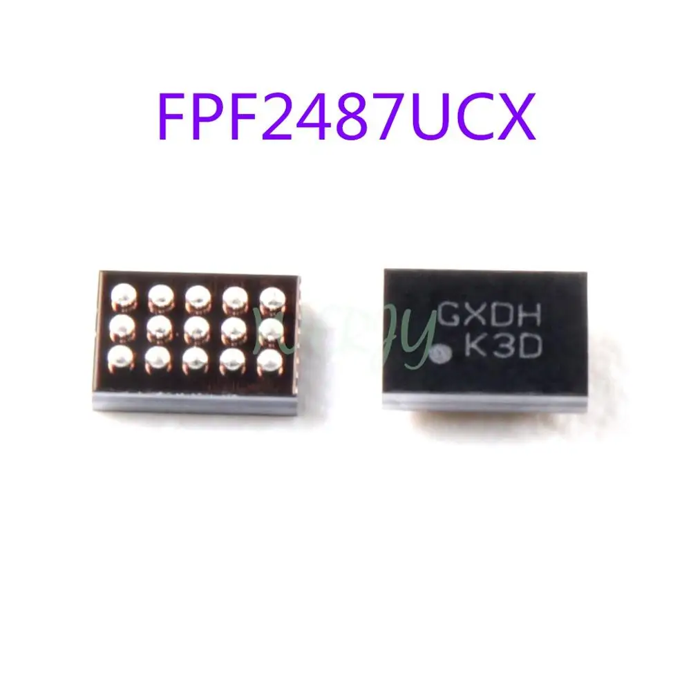 Cargador de carga ic de 15 pines FPF2487UCX Top mark GX GXB, para samsung J730F G570 G610, 10 unids/lote, nuevo, Original