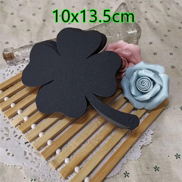 100PCS 350gsm 검은 종이 크리 에이 티브 빈 태그 DIY 골 판지 수 제 파티 생일 웨딩 크리스마스 선물 꽃 상자 레이블