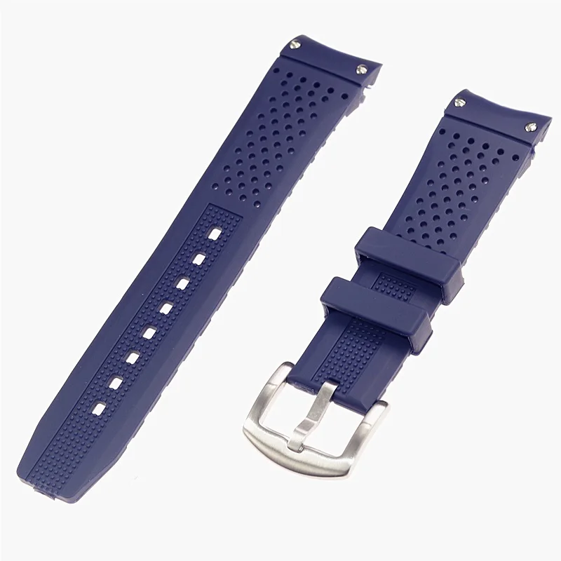 Bule silver buckle Стильный высококачественный 22 мм силиконовый ремешок браслет для samsung gear S3 S4 Galaxy Watch 46 мм ремешки для часов - Цвет ремешка: Bule silver buckle