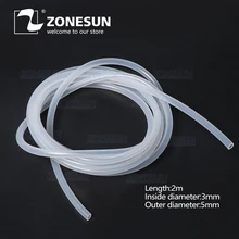 ZONESUN PJ-GZ3 длина 2 м внутренний диаметр 3 мм силиконовая трубка резиновый шланг для эфирного масла разливочная машина