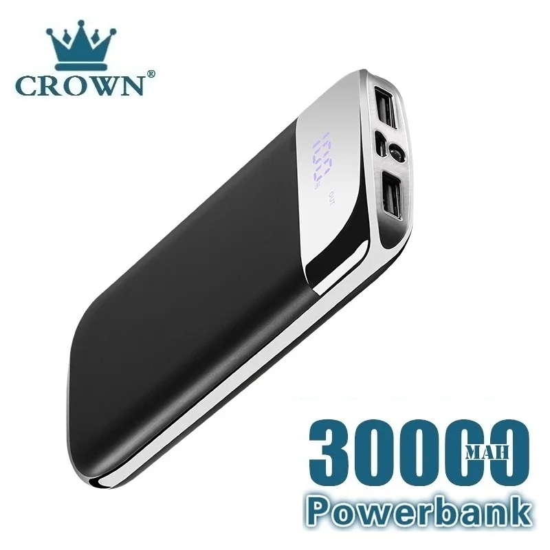 30000mah Power Bank External Battery PoverBank 2 USB LED Powerbank Portable Mobile phone Charger for XiaomiMI iphone7 8 Huawei5G 30000mah Power Bank External Battery PoverBank 2 USB LED Powerbank Portable Mobile phone Charger for XiaomiMI iphone7 8 Huawei5G