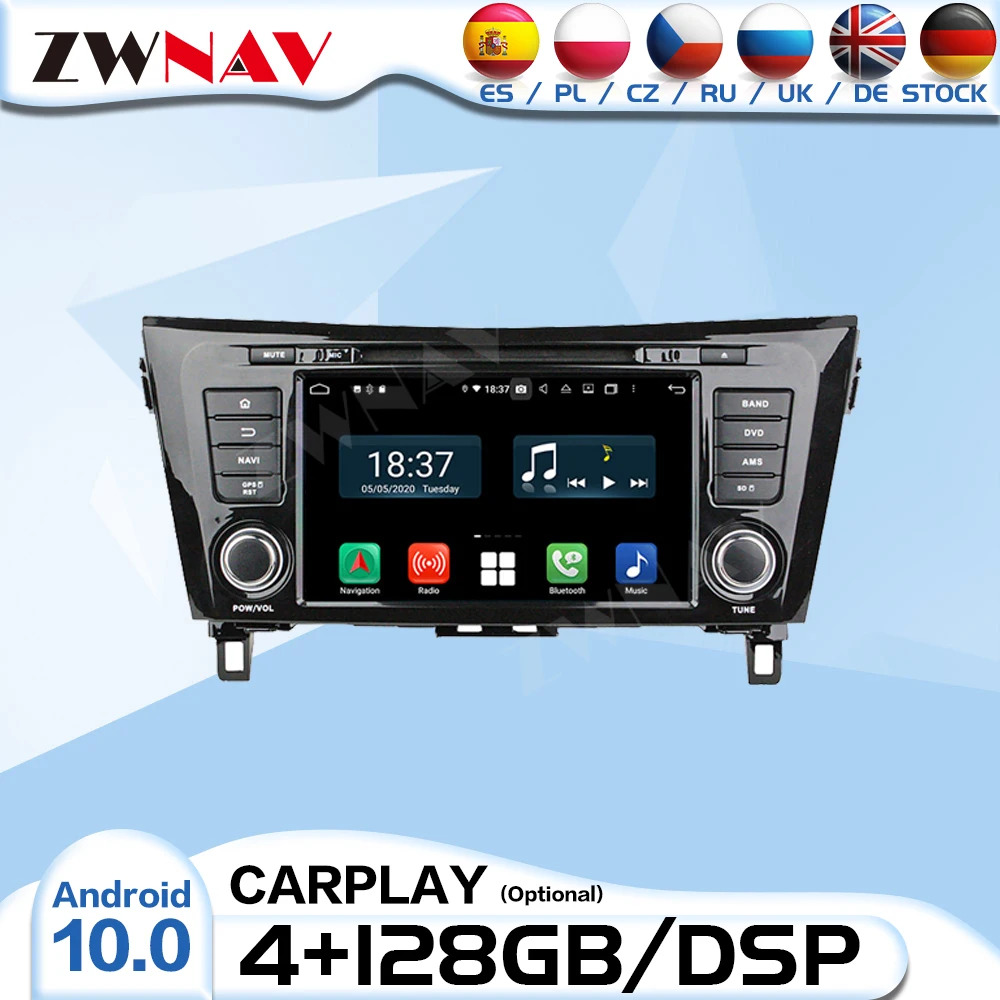 Carplay Android радио приемник для Nissan X-TRAIL Qashqai 2013 2014 2015 2016 2017 2018 аудио стерео видео плеер