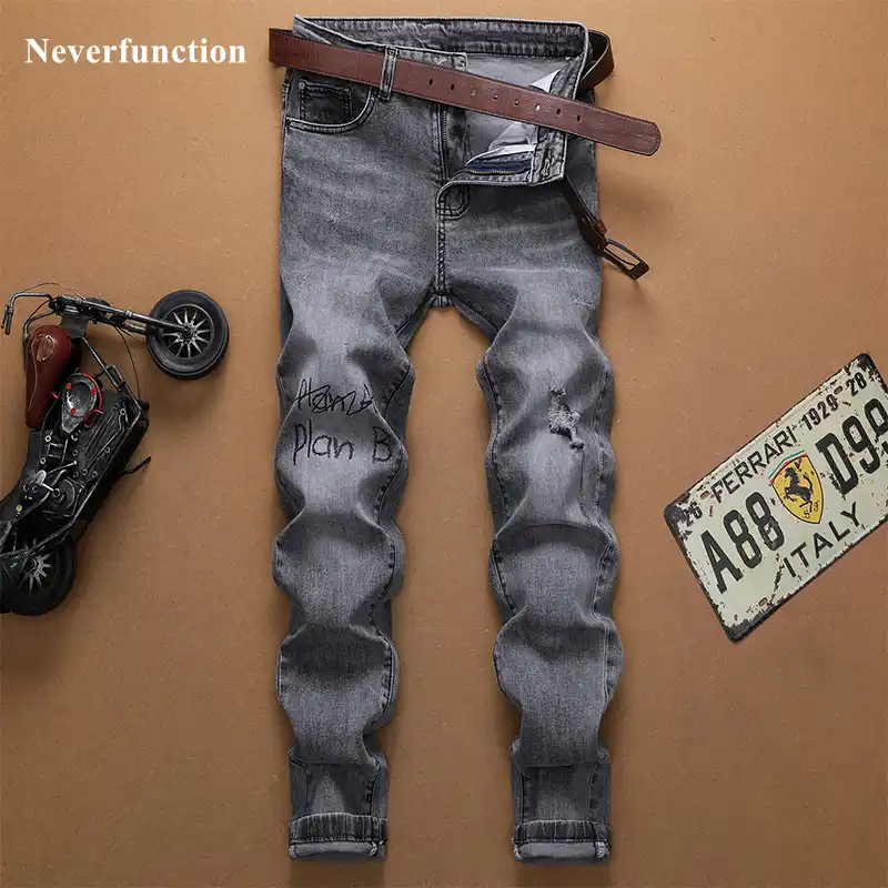 Hip hop slim fit jeans Clearance