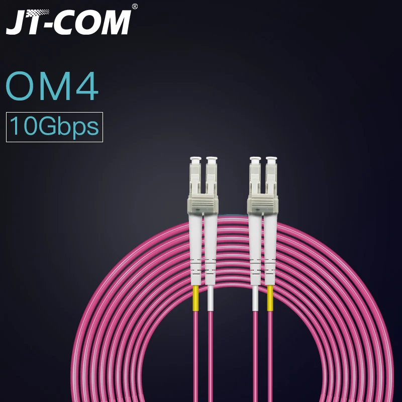 OM4 40Gbps 100G Fiber Optic Patch Cord LC-LC 1m 2m 3m 5m 10m 15m 50/125 2.00mm 2 core Multimode Duplex Fibra optic patch Cable adop lc to lc om4 fiber patch cable 40gb 100gb fiber optic cables lszh 1 300 mete duplex 50 125um multimode