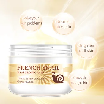 50g LAIKOU French Snail Hydrate Hyaluronic Acid Face Cream Moisturizing Nourish Face Cream ​Refreshing Rough Skin Facial Cream - Thumbnail 2
