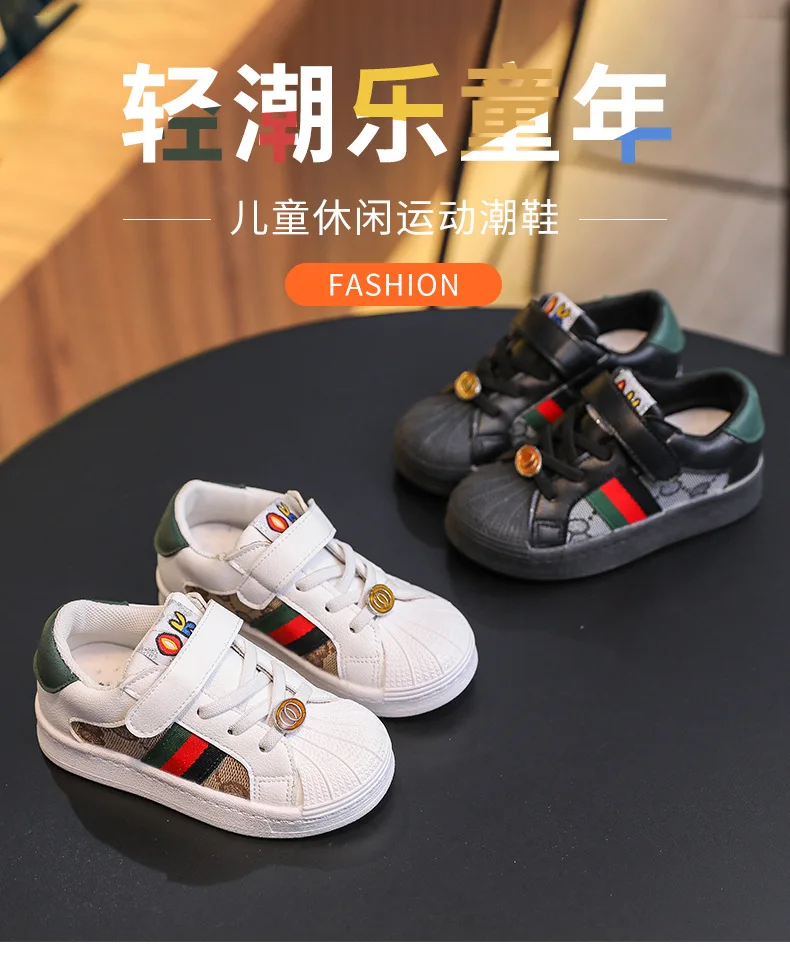 New Fashion Brand Sports Shoes Board Four Seasons Rubber Sole Shallow Mouth Cover Foot Velcro Casual White Age Range Item Type