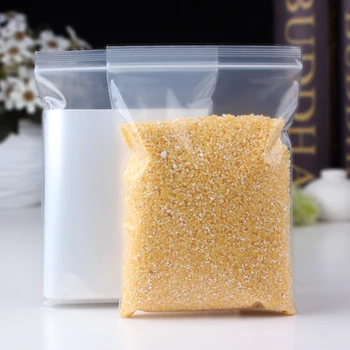 

100 X NEW Small Clear PE Plastic Sealing Bags Baggy Grip Self Seal Resealable Sealer Bag Food Storage Home Kitchen Tools