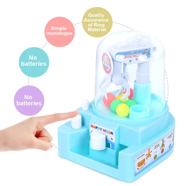 Mini Claw Machine Kids Grab Ball Candy Doll Machine Toy for Kids Toys Gift M09 3