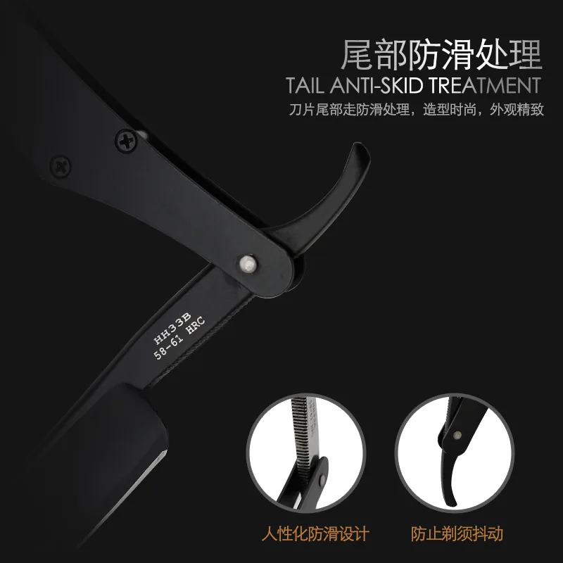 Retro Folding Razor Hair Razor and Blades Antique Black Folding Shaving Knife Handle Razor Holder G1111 1 Retro Folding Razor Hair Razor and Blades Antique Black Folding Shaving Knife Handle Razor Holder G1111 3