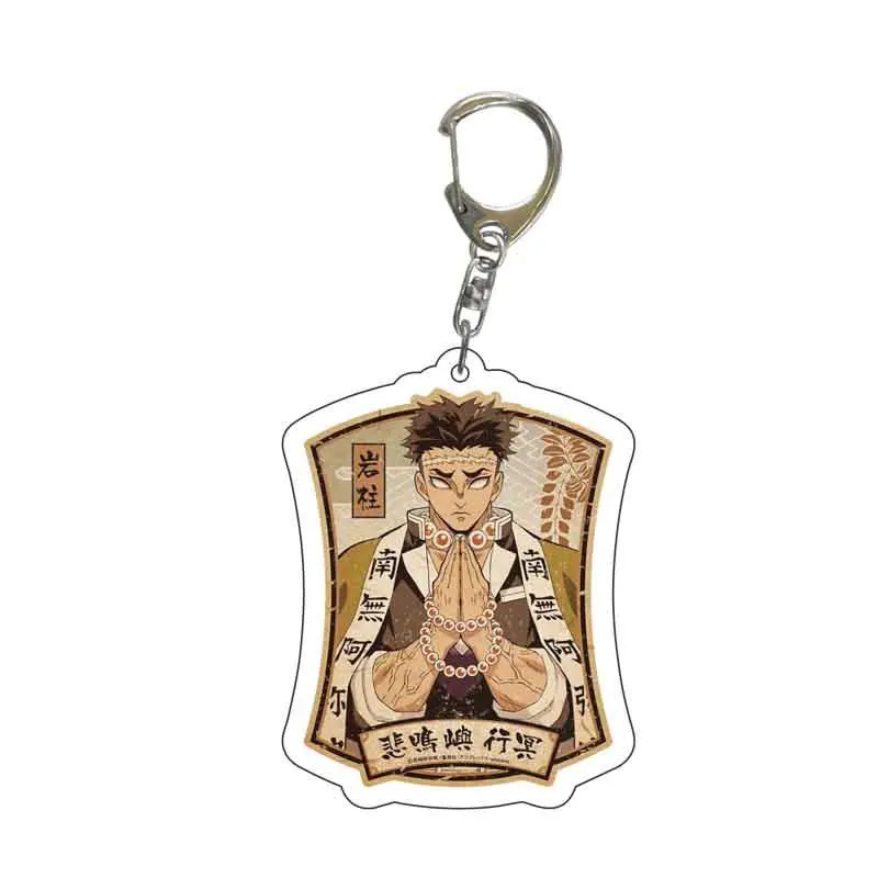 Acrylic Anime Demon Slayer Keychain Cute Brinco Blade Of Ghost Key Chain Kamado Tanjirou Cosplay Screen Keyring Pendant Gift Key Chains Aliexpress
