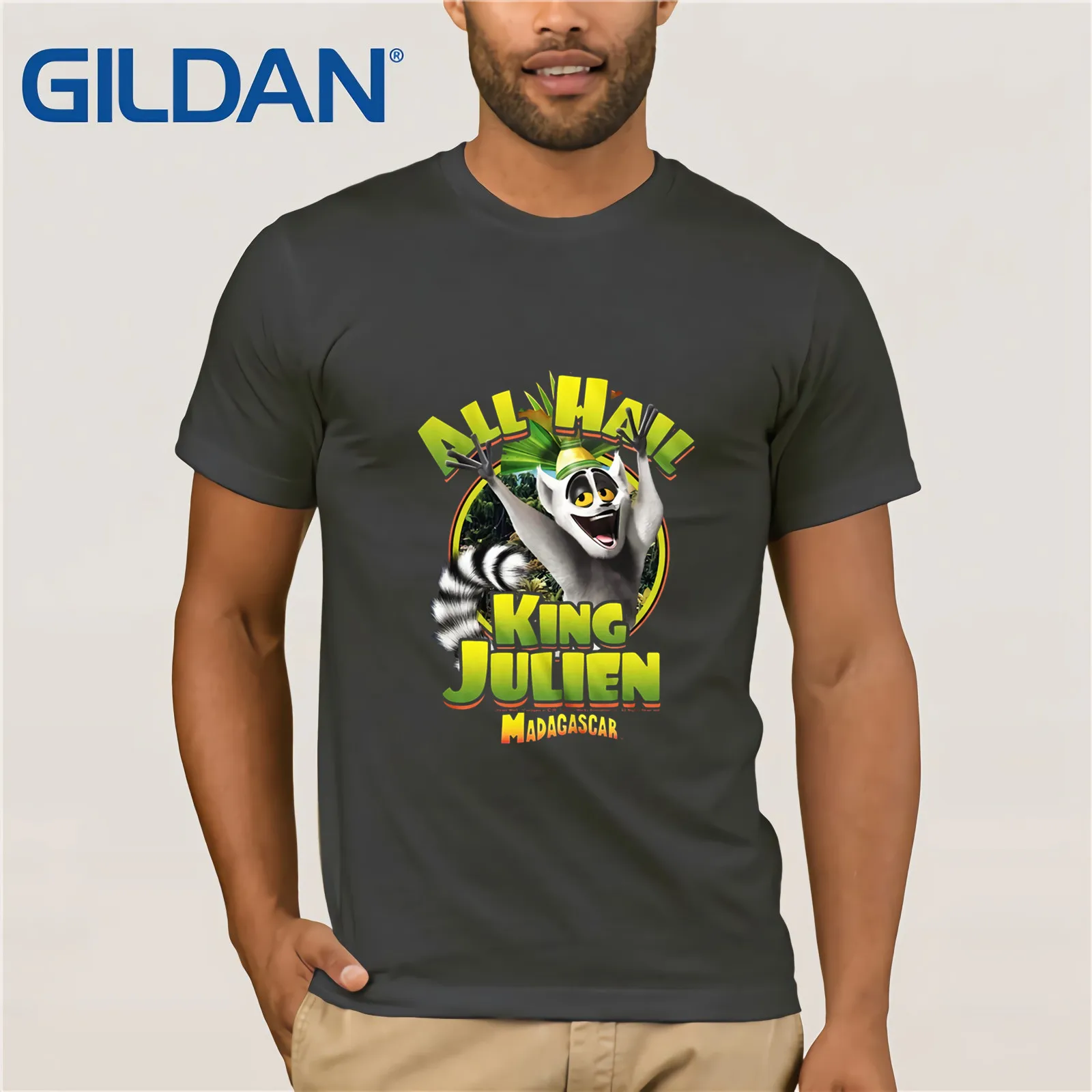 Футболка для взрослых с надписью Madagascar All Hail King Julien Детские Забавные футболки