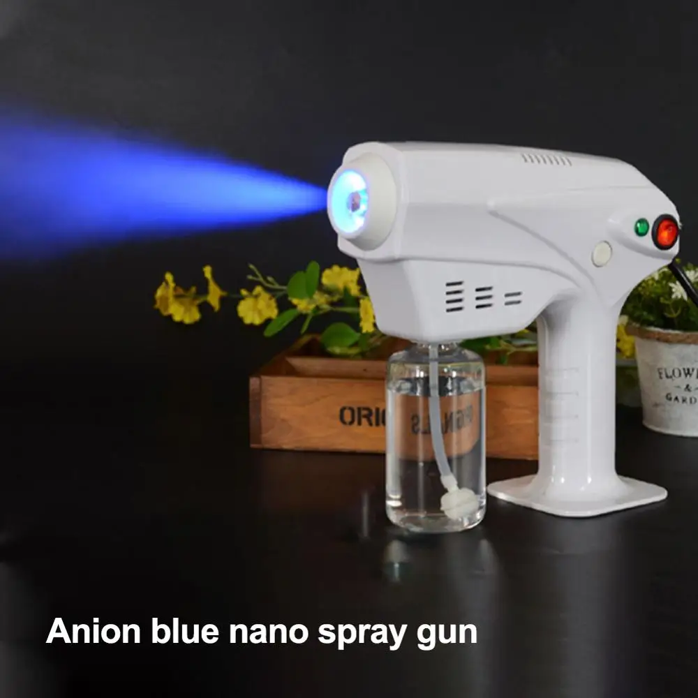 

110V-220V 1200W 250ML Disinfection Blue Light Nano Steam Gun Hair Spray Machine Ultra Fine Aerosol Water Mist Trigger Sprayer